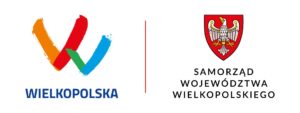 Herb samorządu województwa wielkopolskiego oraz napis: "samorząd województwa wielkopolskiego" oraz logo, pod którym pisze "Wielkopolska"