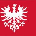 Zdjęcie przedstawia grafikę flagi Powstania Wielkopolskiego.