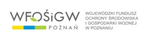 Grafika przedstawia logo WFOŚiGW POZNAŃ - Wojewódzki Fundusz Ochrony Środowiska i Gospodarki Wodnej w Poznaniu.