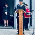 Na zdjęciu wójt, który przemawia podczas uroczystości.