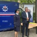 Na zdjęciu Starosta Powiatu Wolsztyńskiego Jacek Skrobisz oraz Komendant Powiatowej Policji w Wolsztynie mł. insp. Katarzyna Sobczak-Kukawka.