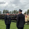 Na zdjęciu druh Robert Drgas podczas składania meldunku Wiceprezesowi Zarządu Oddziału Gminnego ZOSP RP w Przemęcie druhowi Januszowi Frąckowiakowi.