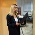 Na zdjęciu zastępca dyrektora GCKiB Elwira Michalewicz podczas przemowy.