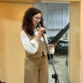 Na zdjęciu dyrektor GCKiB Agnieszka Klugiewicz podczas przemowy.