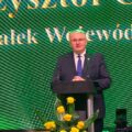 Na zdjęciu widoczny wicemarszałek województwa wielkopolskiego podczas przemowy na gali.